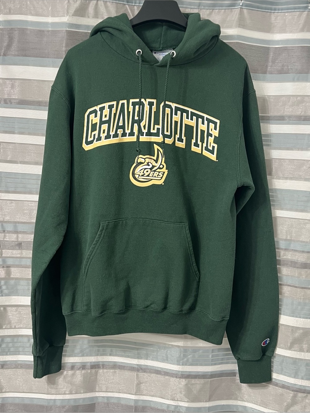 Champion UNC Charlotte 49ers Men’s Green Pullover Hoodie Sweatshirt